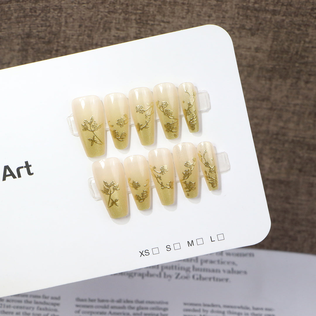 Floral Press-On Nail Art Set Kalsten