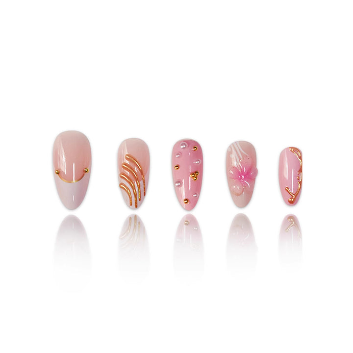 Artistic Floral Nail Art Enhancements Kalsten