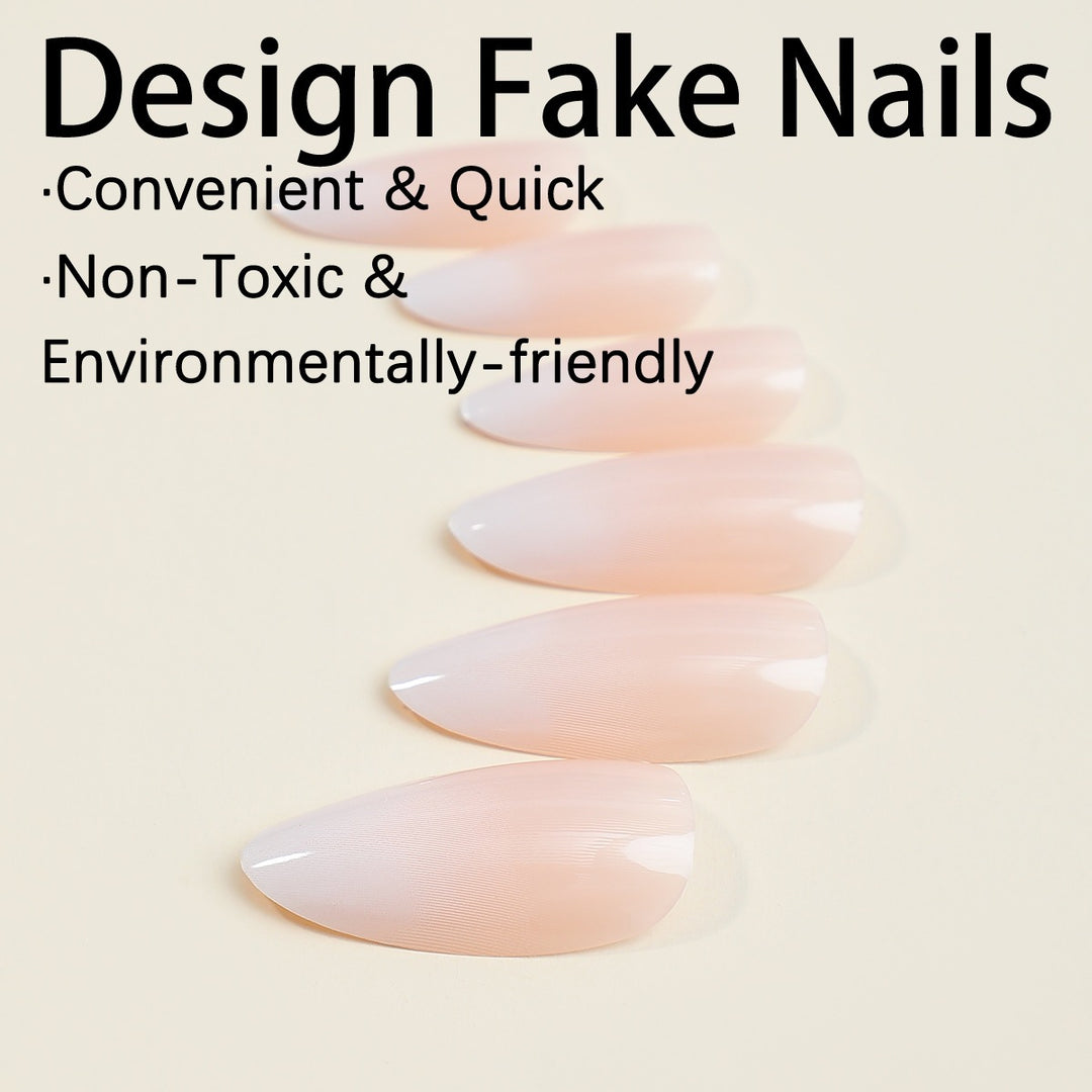 Acrylic nail set with elegant French design and high-quality accents Kalsten