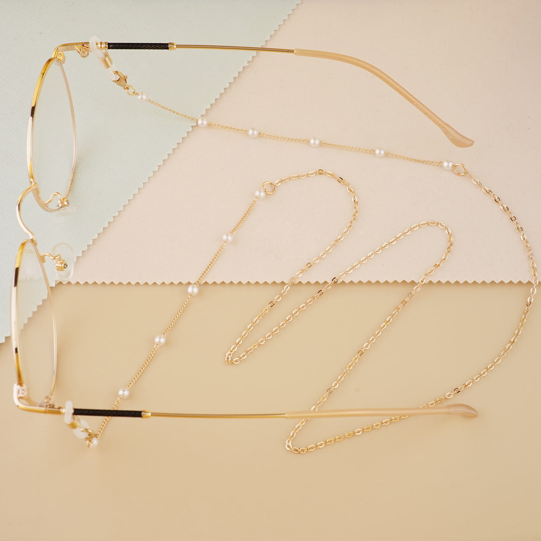 Elegant Pearl-Accented Eyewear Chain Kalsten