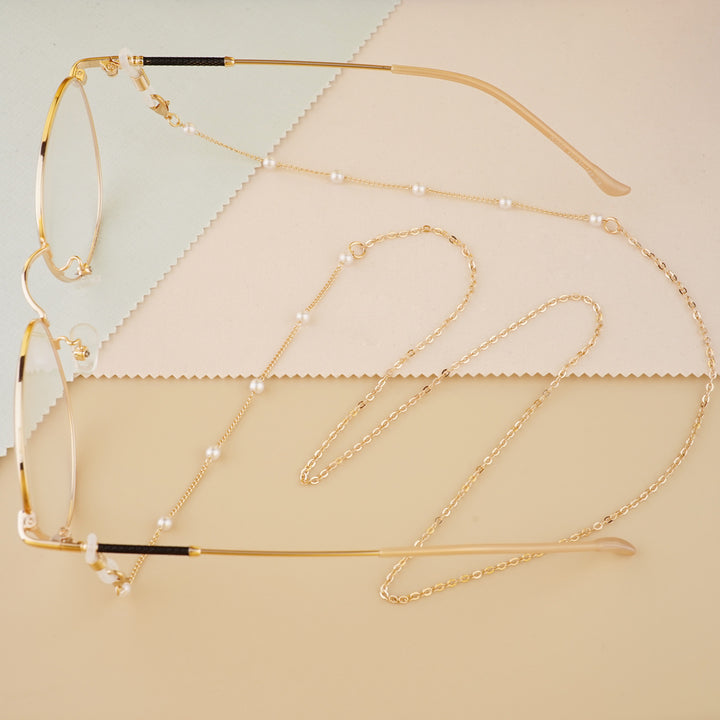 Elegant Pearl-Accented Eyewear Chain Kalsten