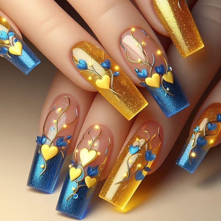 Decorative Heart-Inspired Nail Art Kalsten