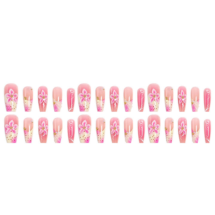 Nail art set with elegant floral motifs Kalsten