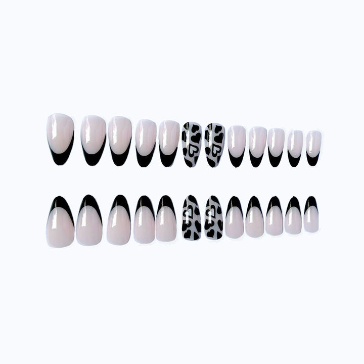 Elegant Pointed French Tip Nail Art Set