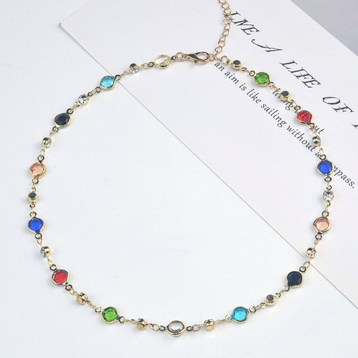 Elegant Stone Rhinestone Necklace Kalsten