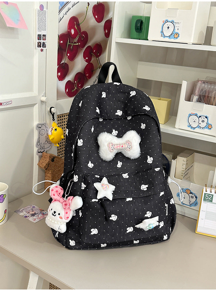 Cute Plush Embellished Backpack Kalsten