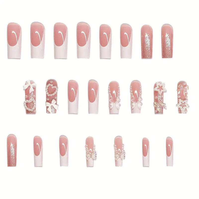 Decorative 3D Press-On Nail Set Kalsten