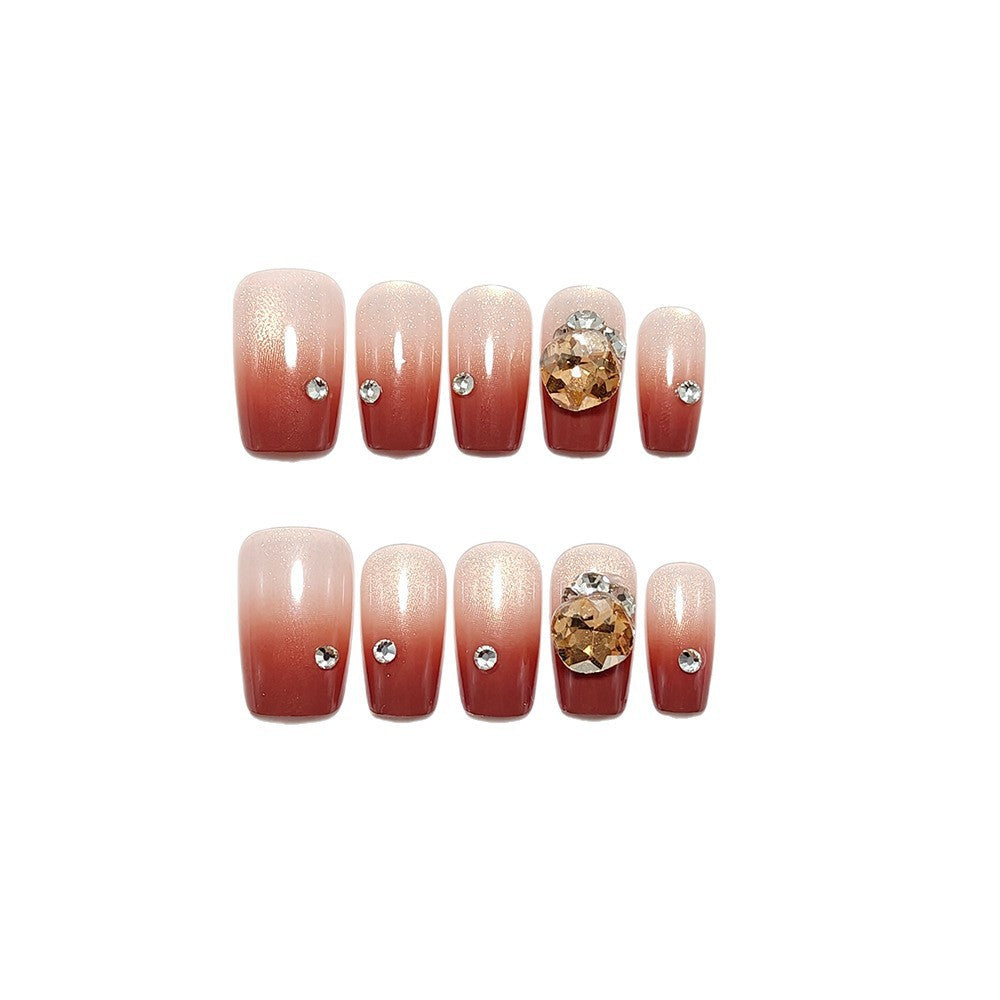 Artificial nail set with glittering rhinestone applications Kalsten