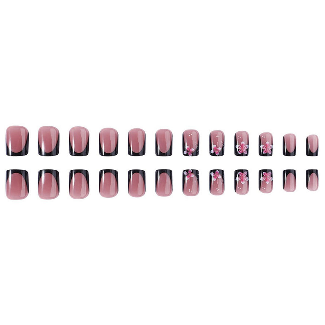Floral Accent Press-On Nail Set