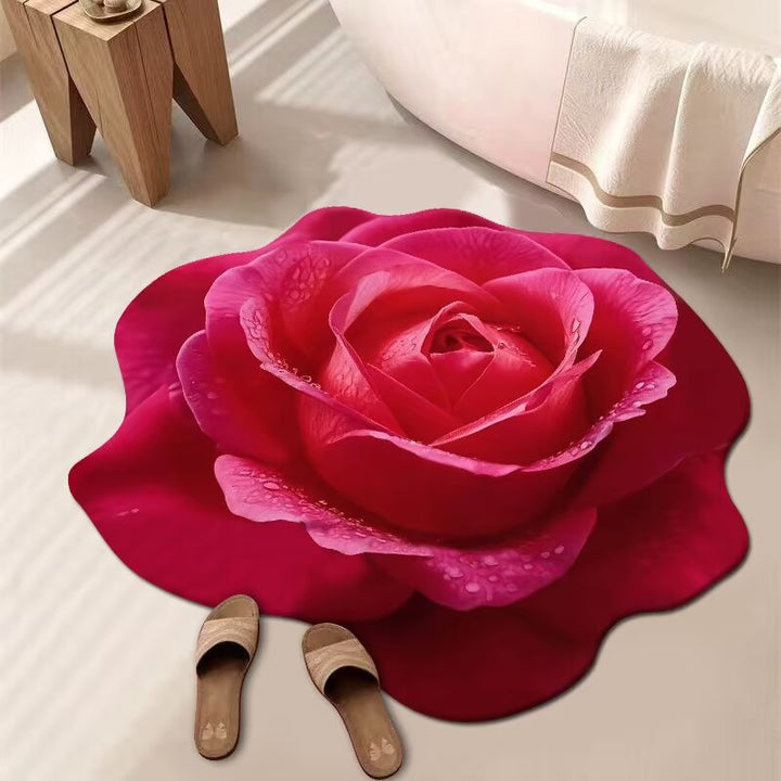 Artistic Floral Bath Mat