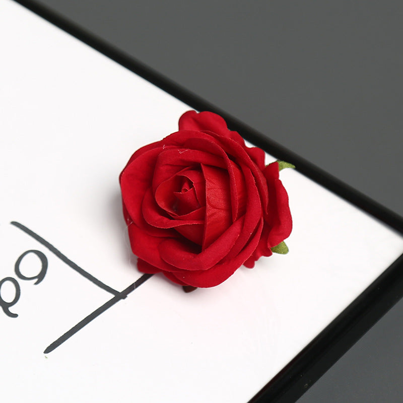 Elegant Silk Rose Pin for Decorative Use