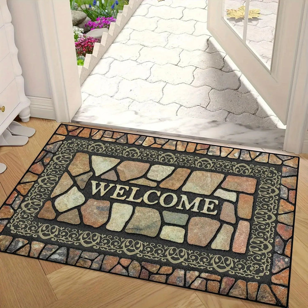 Decorative Bee-Themed Kitchen Mat
