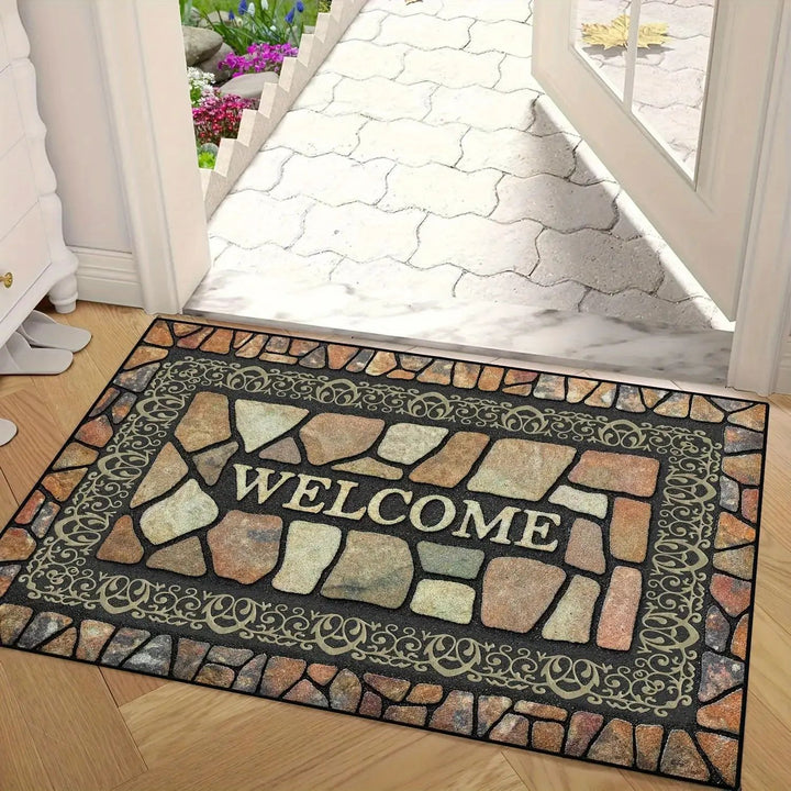 Decorative Bee-Themed Kitchen Mat