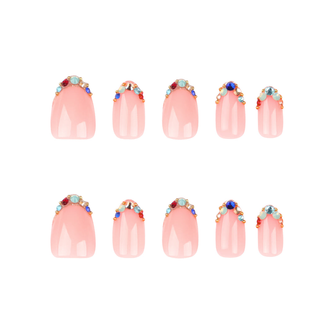 Artful nail art with glamorous rhinestone embellishments Kalsten