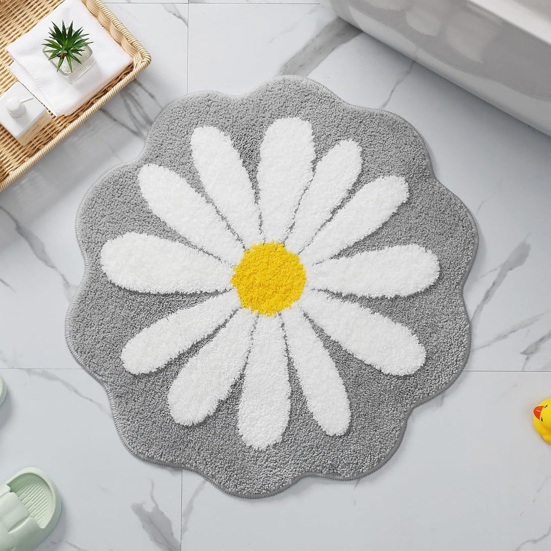 Plush Floral Bath Mat
