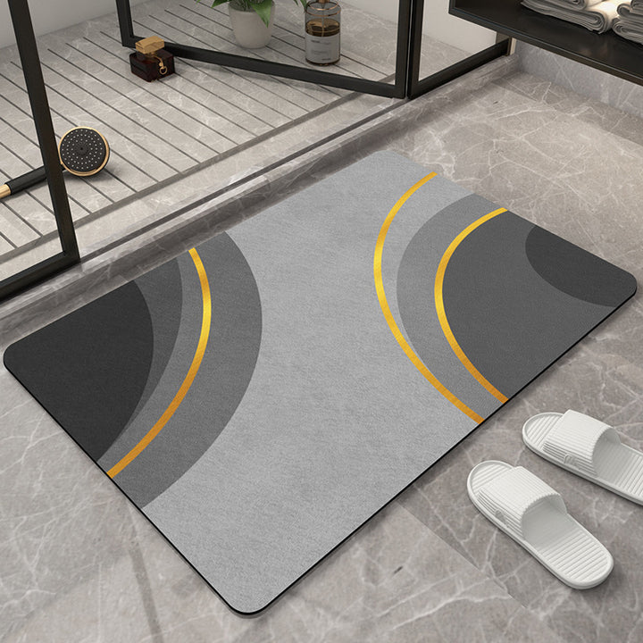 Modern Geometric Bath Mat Kalsten