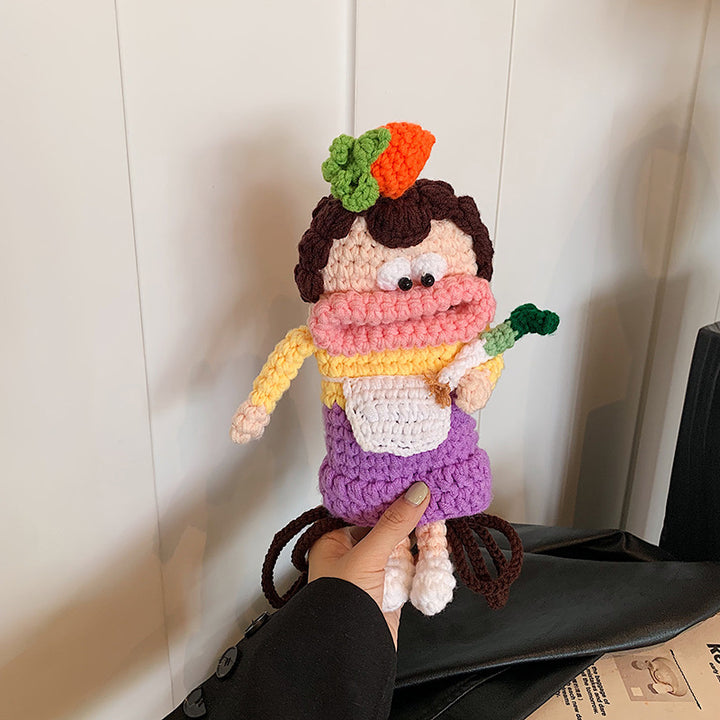 Playful Crochet Character Backpack