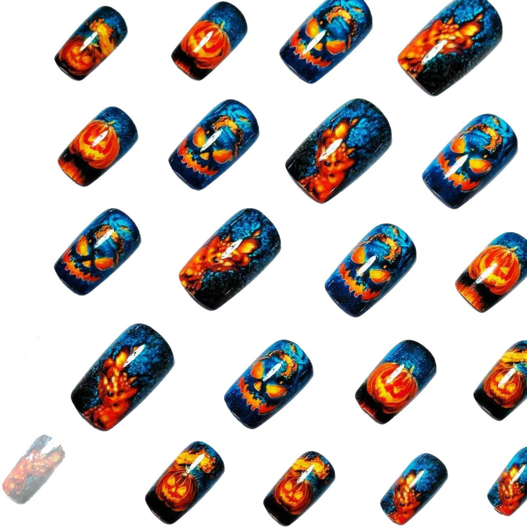 Halloween-Themed 3D Pumpkin Nail Art Kalsten