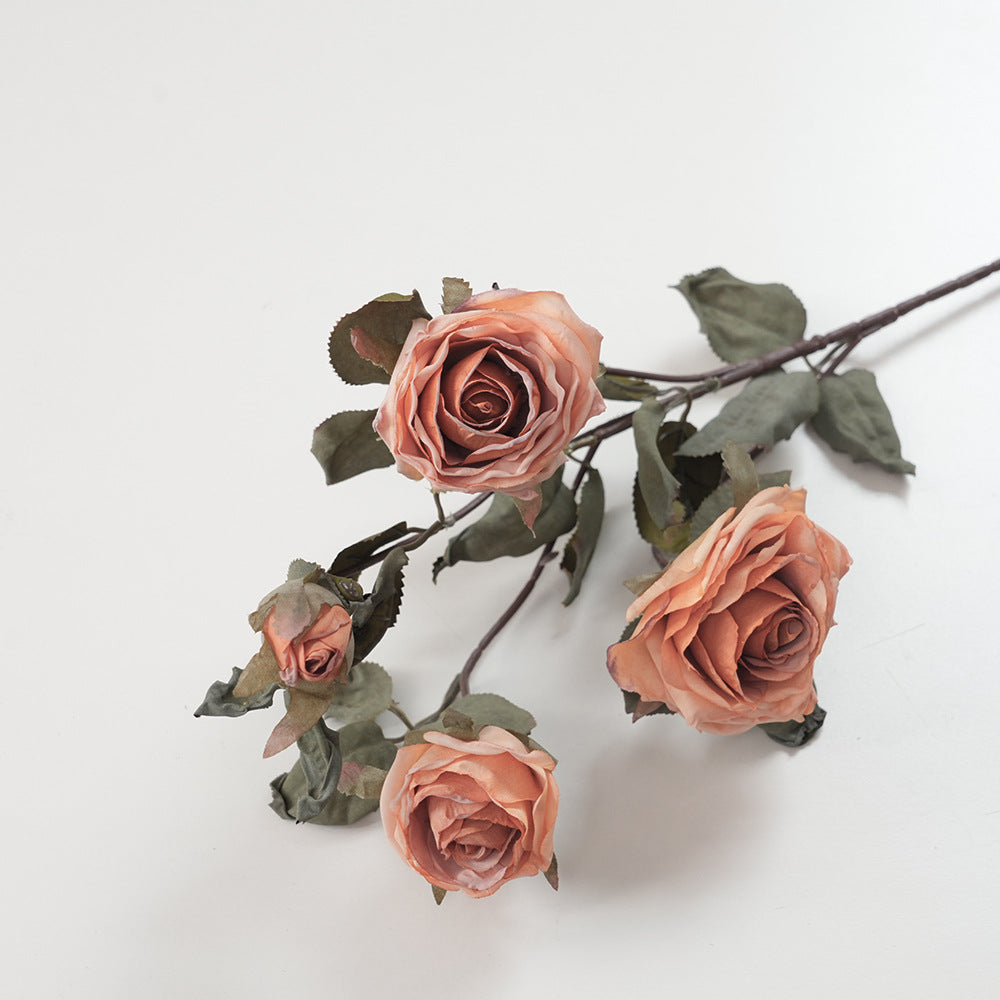 Elegant Faux Floral Rose Stem