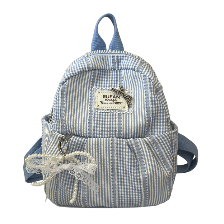 Stylish Small Checked Pattern Backpack Kalsten