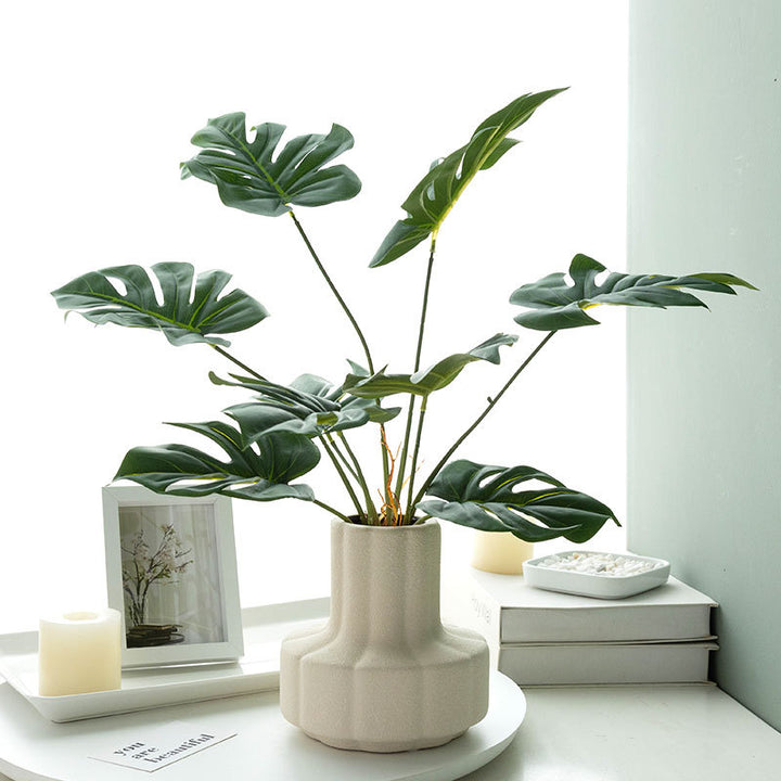Decorative Monstera Leaf Plant Arrangement for Home