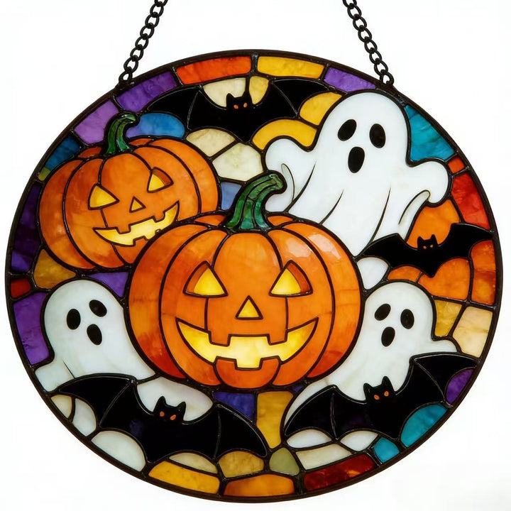 Decorative Skull Stained Glass Wall Art Kalsten