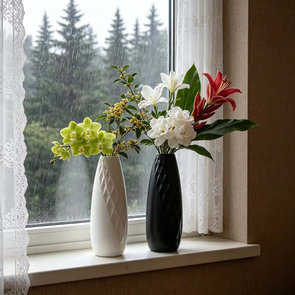 Geometric Textured Decorative Flower Vase Kalsten