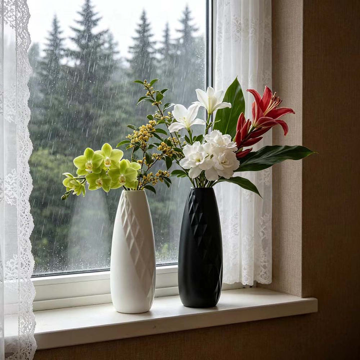 Geometric Textured Decorative Flower Vase Kalsten