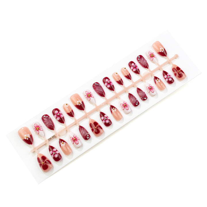 Floral Embellished Press-On Nail Art Kalsten 1790636289