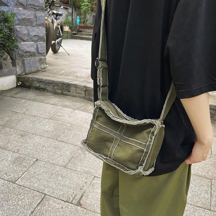 Casual Frayed Denim Shoulder Bag