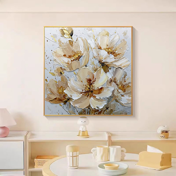 Floral Textured Canvas Artwork
