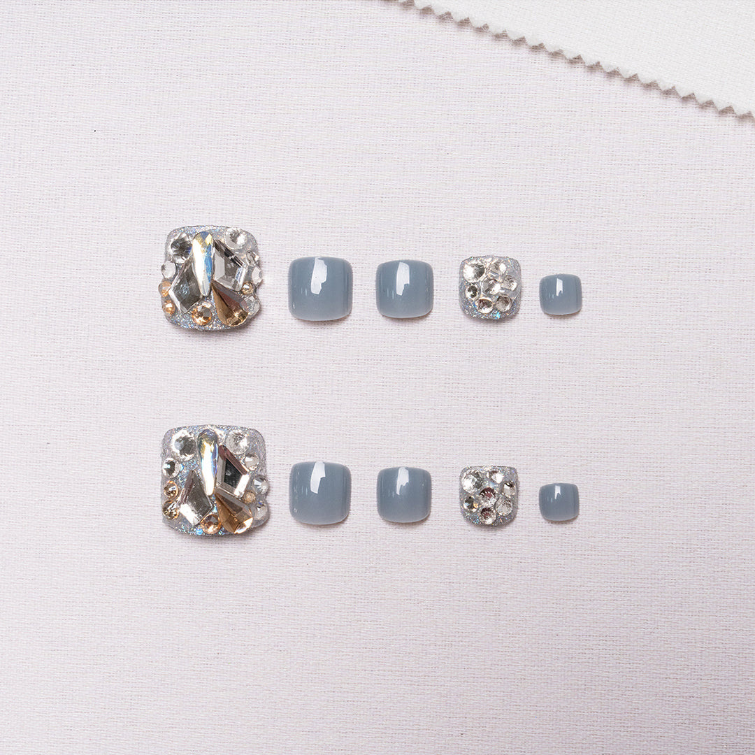Decorative Glitter Pedicure Nail Art