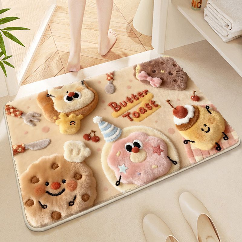 Playful Cartoon-Themed Bath Mat