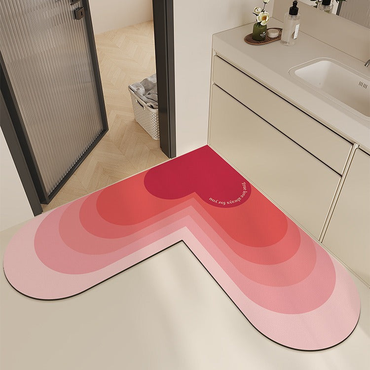Modern Heart-Shaped Kitchen Mat Kalsten