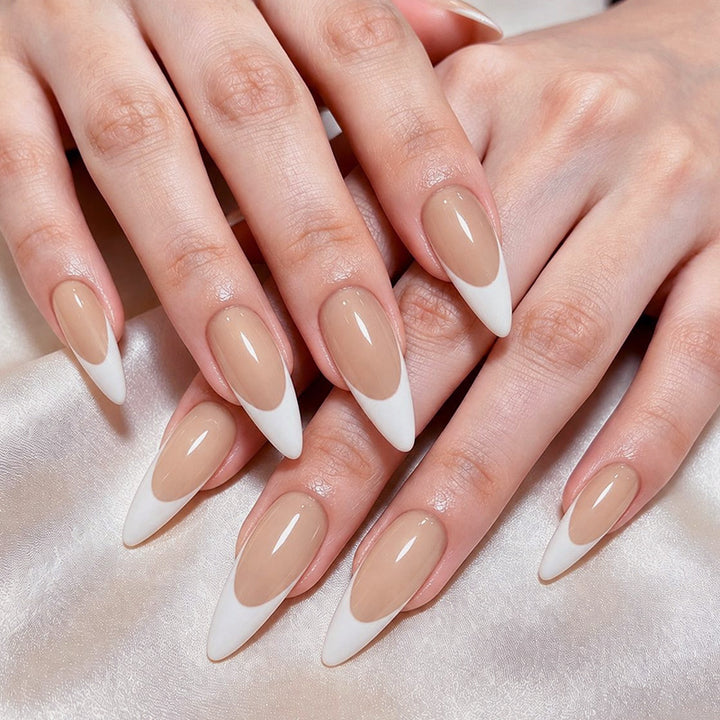 Elegant Almond-Shaped Press-On Nail Enhancements Kalsten