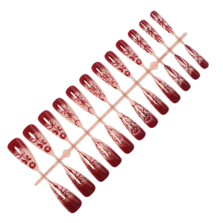 Elegant Artificial Nails with Unique Design Kalsten