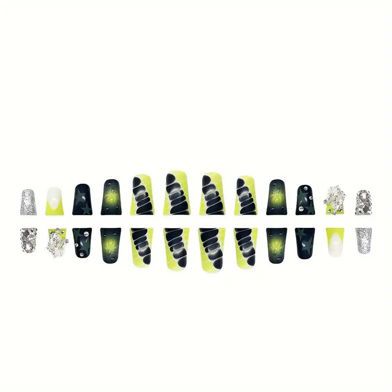 Creative Star-Embellished Press-On Nail Art Kalsten