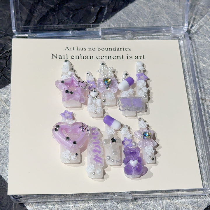 Decorative Artistic Press-On Nail Set