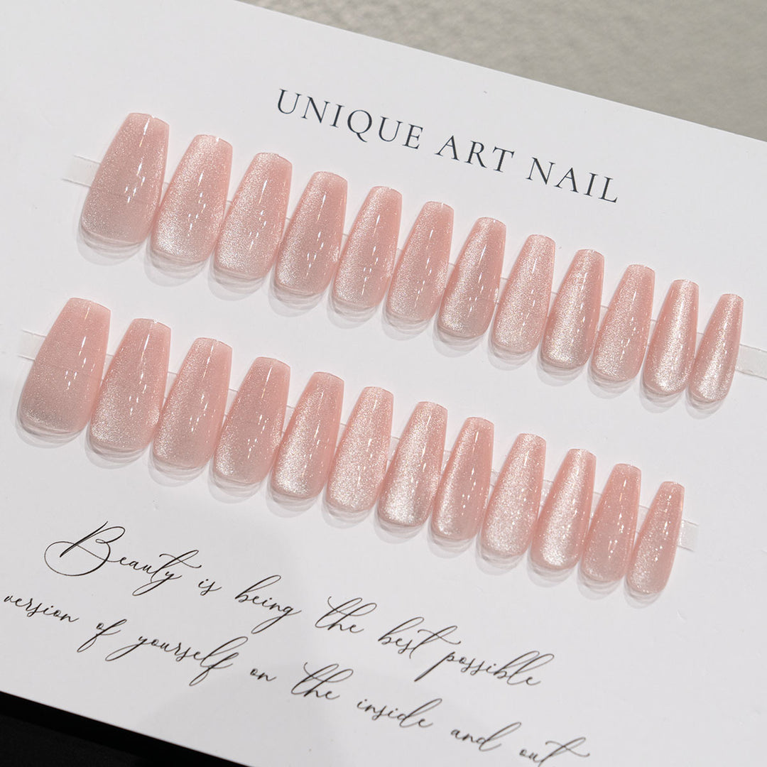 Press-On Nail Art with Glossy Finish