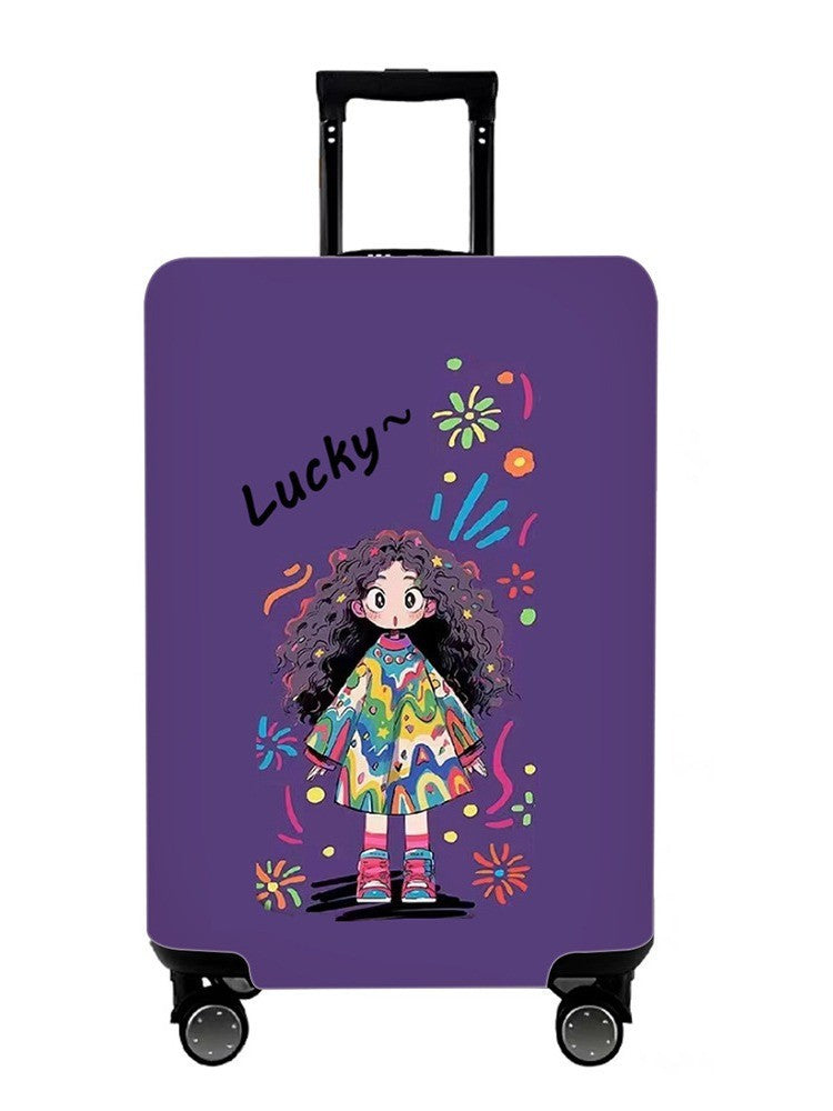 Unisex Hard Shell Suitcase with Colorful Monster Design Kalsten