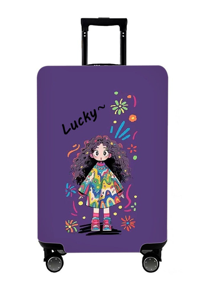 Unisex Hard Shell Suitcase with Colorful Monster Design Kalsten