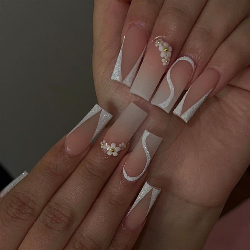 Glamorous Glittery Stiletto Press-On Nails Kalsten