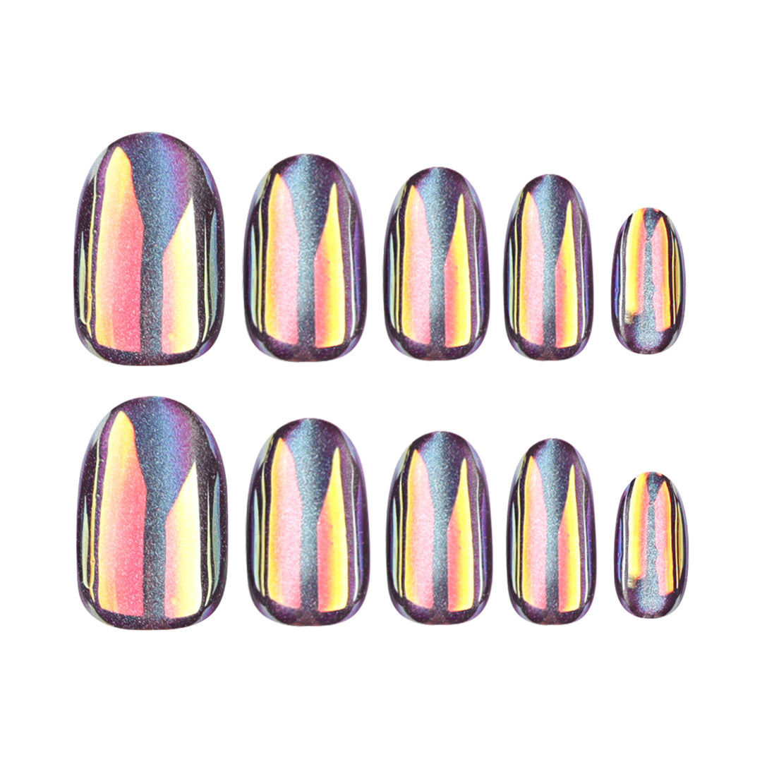 Artful Nail Art with Shimmering Finish Kalsten