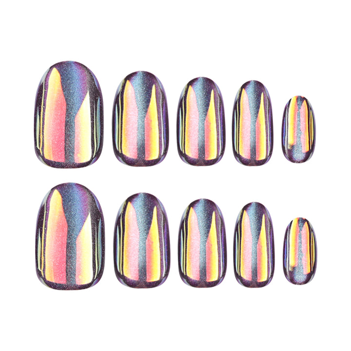 Artful Nail Art with Shimmering Finish Kalsten