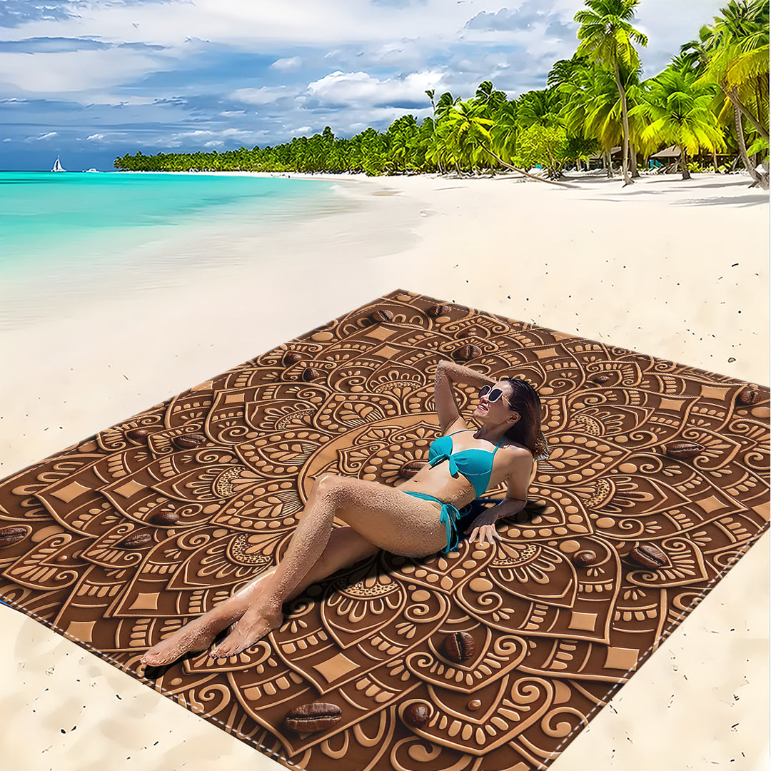 Mandala Design Beach Mat Kalsten