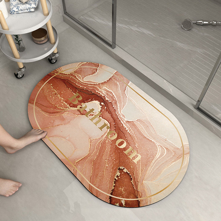 Luxurious Marble Design Bath Mat