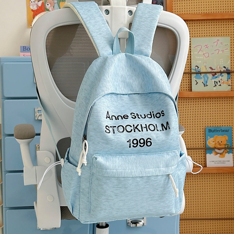 Casual Lightweight Backpack with Cute Plush Charm Kalsten