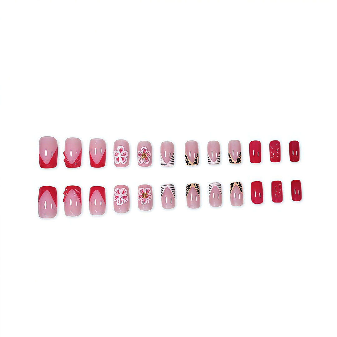 Artistic Floral Nail Art Extensions Kalsten