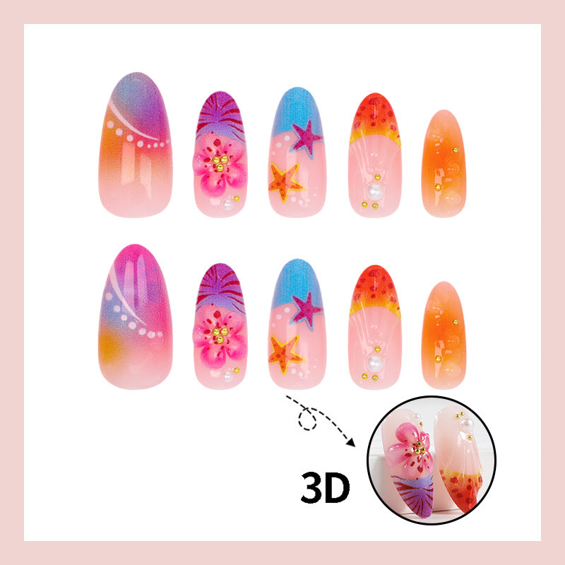 Elegant artificial nails with floral designs Kalsten