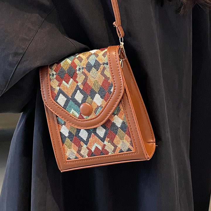 Geometric Pattern Crossbody Bag